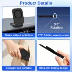 Magnetic Phone Holder for Car, Ultra Thin 3.5mm Foldable Car Phone Holder Mount, 270° Anti-Shake Phone Cradle Compatible with iPhone 17/16/15 & Android, Strong Vhb Adhesive for Laptop/Tablet/Home - Image 6