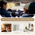 Car Air Freshener 6 Pack, Vanilla Cream,Mahogany & Lavender 3 Natural Scent, Long Lasting Essential Oil Fragrance Diffuser, Hanging Air Freshener Cute Car Accessories Interior for women - Image 8