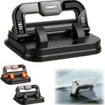 Car Phone Holder 360 Degree Rotation, Car Navigation Dashboard Mount Adjustable, Horizontal and Vertical Screen Adjustment Angle, Suction Cup Fixed Non-Slip Mobile Phone Holder for Smartphones(Black)