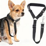 Pet Car Seat Belt for Backseat, Retractable Dog Safety Leash with Tether - Adjustable Polyester Vehicle Harness for Small Medium Dogs & Cats, Car Travel Accessories