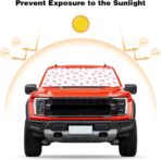 Car Windshield Sun Shade, Cute Bow Sun Visor - Wear-Resistant Black Tape, Foldable 59'x27.5'/63''x31.5'' - Image 4
