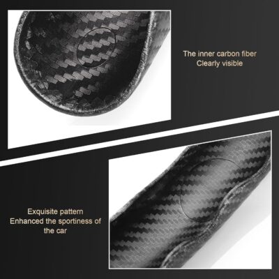 3PCS Steering Wheel Cover, Carbon Fiber Anti-Skid Steering Wheel protection, Car Steering Wheel Cover for Men/Women, Segmented & Wavy Design, Universal Car Interior Accessories (Black) - Image 5