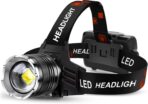 AKNEAR LED Rechargeable Headlamp 99000 High Lumens, 95 Hours Endurance Head Lamp with Zoomable & 12 Modes & IPX7 Waterproof & 125° Adjustable, Super Bright Head Light for Outdoor, Camping, Hard Hat