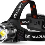AKNEAR LED Rechargeable Headlamp 99000 High Lumens, 95 Hours Endurance Head Lamp with Zoomable & 12 Modes & IPX7 Waterproof & 125° Adjustable, Super Bright Head Light for Outdoor, Camping, Hard Hat
