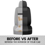 BDK PolyPro 2-Pack Front Car Seat Covers Set in Charcoal/Black - Front Seat Covers for Cars Trucks Vans SUVs Sedans, Easy to Install Front Car Seat Cover Protection, Universal Fit Car Accessories - Image 4