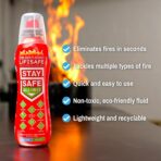 LifeSafe Technologies StaySafe All-in-1 Portable Fire Extinguishing Spray | Compact Fire Spray Smothers 10 Types of Fires | Non-Toxic, Non-Hazardous & Eco-Friendly for Home, Kitchen and Garage - Image 2