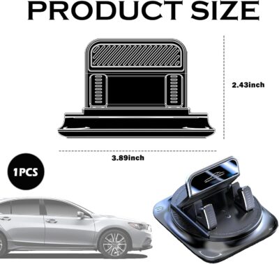 Car Dashboard Phone Holder 360° Rotatable,Portable Anti-Slip Car Phone Holder Horizontal & Vertical Place,Strong Self-Adhesive Dashboard Cell Phones Holders Cars Accessories - Image 2