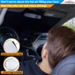 TOPINSTALL Foldable Windshield Sunshade Compatible with Ford Bronco 2/4-Door 2021-2026, Front Window Sun Protector with Storage Pouch Thicker Reflective Polyeste (Not for Sport Model) - Image 5