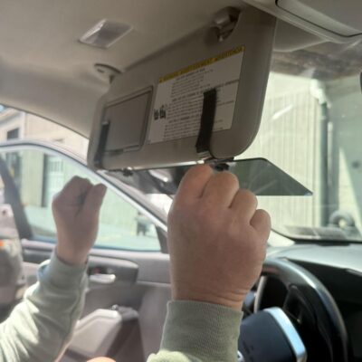 Glare Guard Professional-Grade Polarized Sun Visor Extender – Anti-Glare Sun Glare Blocker for Car Windshields, Adjustable Clip-On UV400 Tinted Visor Extension for Cars, Trucks & SUVs - Image 9