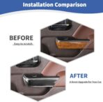 RT-TCZ for Chevy Silverado Chrome Inner Door Handle Panel Trim Cover for Chevrolet Silverado GMC Sierra 2014-2018 Chrome Interior Accessories 4pcs (Only for Crew Cab) - Image 3