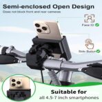 Vitog Motorcycle Bike Phone Holder with Waterproof Pouch, 360° Rotatable Clip, No Camera Blocking, Rainproof Protection, Bike Phone Mount with Stable Grip, Universal Fit for Motorcycle/Scooter/ATV - Image 4