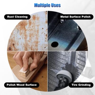 Sporacingrts 2500rpm Low Speed Air Tire Buffer Tire Repair Kit Polishing Cleaning Tool 35 mm Pneumatic Automatic Buffing Wheel Machine Tire Patch Tools Rear Exhaust - Image 6