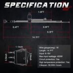 Wiring Harness, OFFROADTOWN 2 Lead Heavy Duty Wiring Harness Kit for Fog Lights LED Work Light bar LED Pods 12V 40A Fuse Relay Rocker Switch Relay for Trucks ATV UTV Boat - Image 2