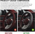 Car Steering Wheel Cover, Steering Wheel Protector, Durable Leather Cover with Anti-Slip Lining, Car Accessories 15 inch Microfiber Breathable Steering Wheels Fit for Most Vehicles (Black) - Image 5