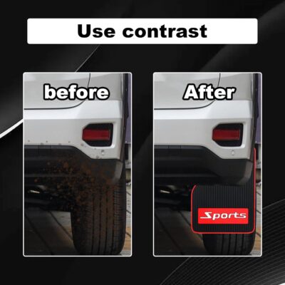 4 pcs Car Mud Flaps Universal Rubber Mudguard - Soft Material Automotive Fender - Splash Guards Rubber mud Guard Universal Pickup SUV - No Collision Universal 27cm23cm0.5cm - Image 6
