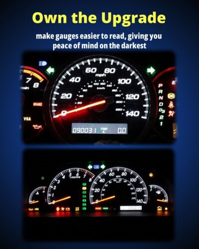 WLJH 40 Pack 194 168 T10 T5 LED Bulbs With Sockets, Non Polarity, Dimmable, For Dash Cluster Dome Map Door Trunk Parking License Plate Lights,300 LM Interior & Exterior Replacement, Bright White - Image 7