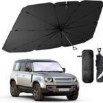 helloleiboo 𝟐𝟎𝟐5 𝑼𝑷𝑮𝑹𝑨𝑫𝑬 Foldable Car Windshield Sun Shade Umbrella,360° Rotating Sunshade for Car Windshield Front Window Reflective Heat Automotive Interior Sun Protection for Cars Trucks
