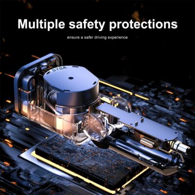 4 in 1 Retractable Car Charger with Starry Light,69W Cigarette Lighter Charger,USB C Fast Car Charger for iPhone 17 Pro Max 16 15 14 13 12 11 (for Apple+Type C &RGB Breathing Light [Orange]) - Image 9