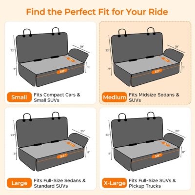 URPOWER Dog Car Seat Cover for Back Seat - Waterproof Car Seat Protector for Child Carseat & Pets, Nonslip Car Seat Covers for Cars, SUVs & Small Trucks - Image 3