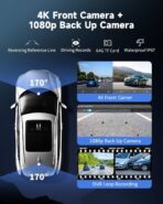 Wireless Apple CarPlay Screen for Car–10.26" Portable Carplay & Android Auto Touchscreen Car Stereo with App Control, 4K Dash Cam, Backup Camera, GPS, Mirror Link, Voice Control,for All Vehicles - Image 5