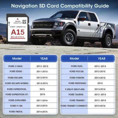 2025 Latest Navigation SD Card for Ford A15–GPS Map Update for Lincoln & Ford, Compatible with F-150, Explorer, Escape, Fusion, Edge, Expedition,Navigator, MKC, MKZ, MKX, Sync, USA & Canada - Image 3