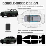KMF Thicken Car Window Shades for Toyota RAV4 2019-2025 Accessories, 5th Gen RAV 4 Full Car Window Covers Sunshade for Windshield Side Rear,UV Block and Blackout Privacy for Car Camping Outdoor 8pcs - Image 4