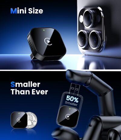 Teeran Wireless CarPlay Adapter for iPhone (2026 Upgraded), Mini Plug & Play for Cars with Factory Wired Apple CarPlay, Fast & Stable Connection, Easy Setup, Wide Vehicle Compatibility USB & USB C﻿ - Image 5