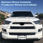JDMCAR Front Center Grille Insert Cover Trim Compatible with 2024 2023 2022 2021 2020 Toyota 4Runner Accessories ABS Middle Grille Insert Cover Strips (Matte Black) - Image 3