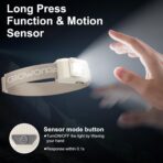 Led Headlamp Rechargeable, Super Bright Headlight Flashlight with Red Light, Motion Sensor Head Lights for Forehead, Waterproof Lightweight for Adults, Outdoors, Camping, Running - Image 4