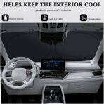 Universal Fit Car Windshield Shade,Car Windshield Sun Shade with Double-Sided Fabric,Foldable Sunshade Windshield 33"*64.5" - Image 4