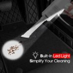 Mini Car Vacuum Cleaner(4500 pa) Portable Cordless Rechargeable,Tiny Handheld Vacuum, Computer Hand Vacuum for Keyboard and Laptop, Mini Hand Held Vac for Car and Home /V01/White - Image 6