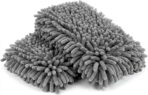 Microfiber Cleaning Cloths for Cars - 2 Pack Chenille Microfiber Wash Pads Gray Car Wash Pad for Gentle Cleaning of Cars Motorcycles Boats,Soft and Highly Absorbent,Easy to Clean and Reusable