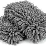 Microfiber Cleaning Cloths for Cars - 2 Pack Chenille Microfiber Wash Pads Gray Car Wash Pad for Gentle Cleaning of Cars Motorcycles Boats,Soft and Highly Absorbent,Easy to Clean and Reusable