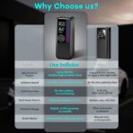 Tire Inflator Portable Air Compressor, 150 PSI Cordless Air Pump, Dual Power 6000mAh, 12V DC Car Plug, Fast Inflation 24L/Min, Auto Shut-Off, LED Light, 4 Preset Modes for Car, Bike, Motorcycle, Balls - Image 8