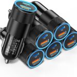 6 Pack USB C Car Charger, Ancekoy 38W Dual USB-C + USB-A Car Charger Adapter Fast Charge PD/QC 3.0 Cigarette Lighter Adapter USB Charger Plug for iPhone 17/16/15/14/13/12/11/Pro Max, iPad, Samsung