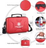 Gevoke 410 Piece Waterproof Hard Shell First Aid Kit for Home, Car, Travel, Camping, Truck, Hiking, Sports, Office, Vehicle & Outdoor Emergencies - Emergency Medical Kits (Red) - Image 4