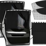 Roberly 4 PCS Magnetic Double Layer Car Window Shade for Baby, 19.7" x 18.9" Front Side Sun Shade 26.4" x 18.1" Rear Curtain with Full/Half Blackout UV Privacy Protection for Car Travel Sleeping Camp