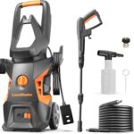 LawnMaster LT306-1800C Electric Pressure Washer 13 Amp 1.4 GPM 2100 Max PSI CSA Certified with Foam Bottle