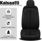 Breathable Premium Car Seat Covers Full Set，3D Air-Mesh Seat Covers for Cars，Comfortable Safety Airbag Compatible，Universal for Most Cars Sedan Truck SUV(Black) - Image 7
