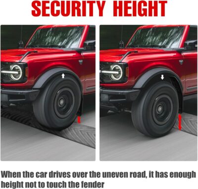 Mabett Mud Flaps for Ford Bronco Accessories 2026,2021-2025 2/4-Door No Punching Required Front and Rear 4PCS - Image 4