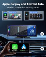 Wireless Apple CarPlay Screen for Car–10.26" Portable Carplay & Android Auto Touchscreen Car Stereo with App Control, 4K Dash Cam, Backup Camera, GPS, Mirror Link, Voice Control,for All Vehicles - Image 2