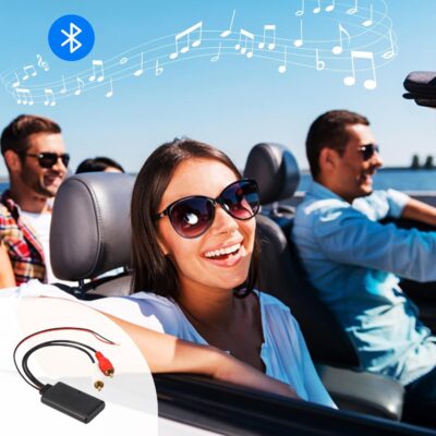 Car Wireless Bluetooth Cable Adapter, Universal Automotive Wireless Radio Stereo Connector with 2 RCA AUX Audio, Car Bluetooth 5.0 Module Music Receiver Fit Most Vehicles - Image 5