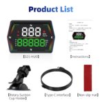 ARTILAURA Digital Speedometer Car HUD Head Up Display MPH KM/H, Overspeed Alarm, Compass, Altimeter and Fatigue Driving Reminder Automatic Photosensitive Plug-and-Play for All Vehicle - Image 7