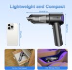 Car Vacuum Portable Cordless, 21000PA 4 in 1 Suck/Blow/Pump/Charger 120W Handheld Car Vacuum Cleaner and Air Duster, Brushless Motor Multi-Nozzles for Home Office Grey - Image 2