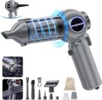 Handheld Car Vacuum Portable Cordless（Equipped with a one-touch window breaker and seatbelt cutter)25000Pa High-Power Suction Hand held Vacuum Cleaner & Air Duster for Car Cleaning (（silver gray）) - Image 9