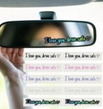 10PCS I Love You Drive Safe Mirror Sticker, I Love You Drive Safe Sticker for Car Windows & Rearview, Funny & Cute Decals to Show Your Loves, Waterproof and Reusable - Image 5