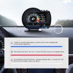 OBD Smart Gauge Display LCD Dual System for Cars - Upgraded HUD, LED Ambient Lighting, Multiple Displays, More Adaptable, Safer Driving with 10 OBD2 Protocols - Image 7