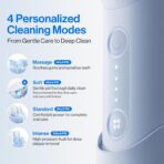 usmile C10 Portable Water Flosser – Travel-Friendly, 95-Day Battery, 4 Modes, 360° Nozzle, 180ml Tank, IPX7 Waterproof, Dentist-Recommended for Braces, Implants & Sensitive Gums (Blue) - Image 4
