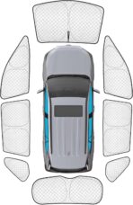 KMF Thicken Car Window Shades for Toyota RAV4 2019-2025 Accessories, 5th Gen RAV 4 Full Car Window Covers Sunshade for Windshield Side Rear,UV Block and Blackout Privacy for Car Camping Outdoor 8pcs