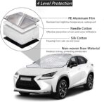 Car Windshield Cover Sun Shade,All Weather Windshield Sunshade Cover Fits Most Cars SUV - Image 2